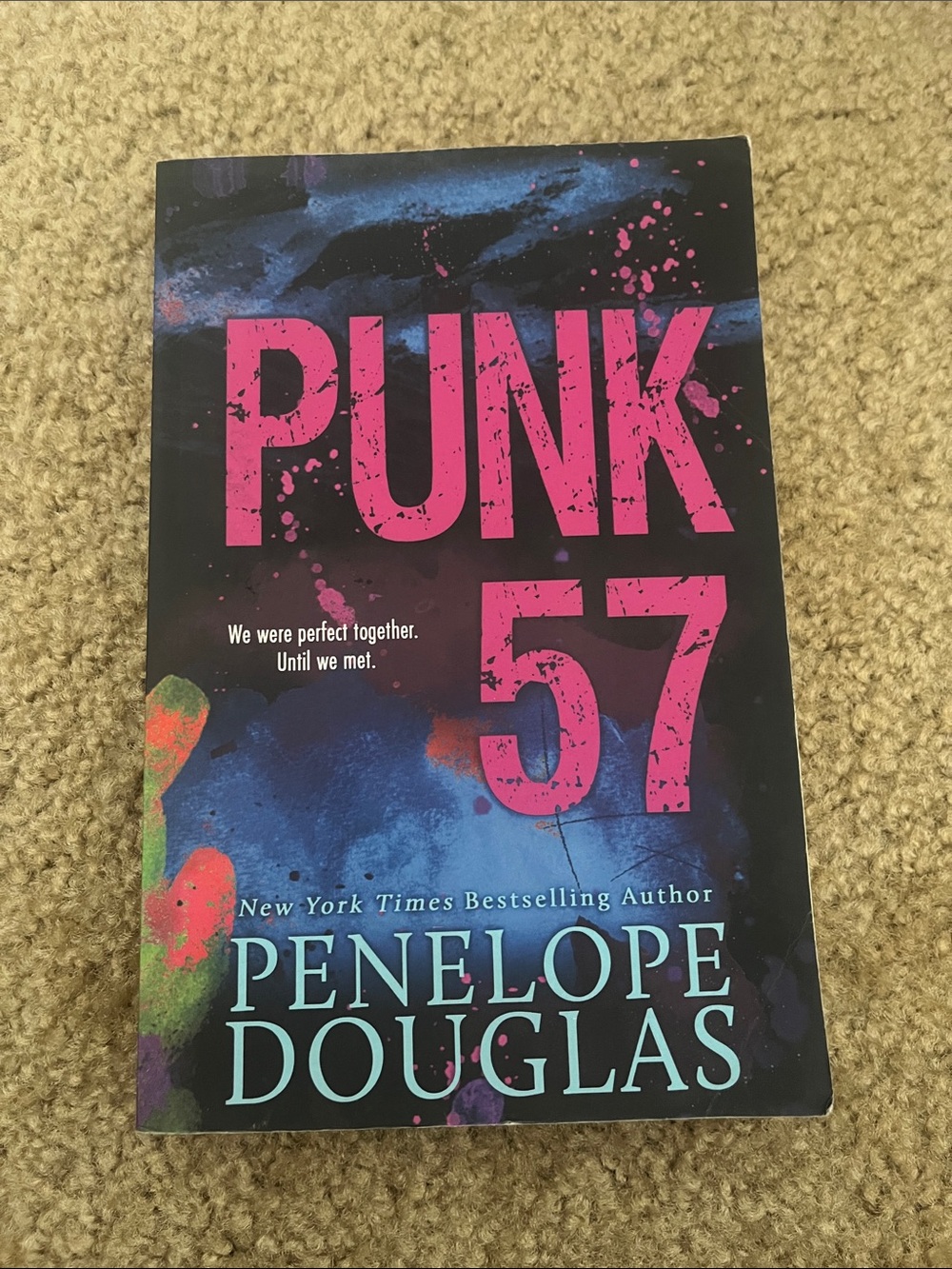 Punk 57 Paperback Book by Penelope Douglas - Black & Pink Cover